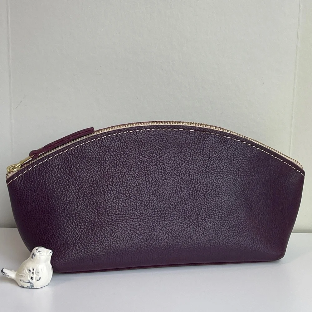 Portland Leather Total Eclipse Makeup Bag